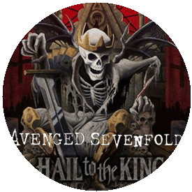 AVENGED SEVENFOLD: Hail To The King (nagy jelvény, 3,7 cm)