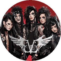 BLACK VEIL BRIDES: Band Winged Logo (nagy jelvény, 3,7 cm)