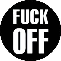 FUCK OFF (nagy jelvény, 3,7 cm)