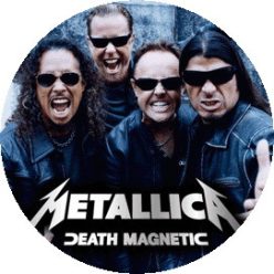 METALLICA: Band Magnetic (nagy jelvény, 3,7 cm)