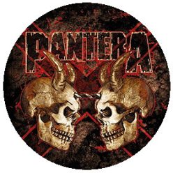 PANTERA: Double Skull (nagy jelvény, 3,7 cm)