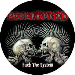 EXPLOITED: Fuck The System (nagy jelvény, 3,7 cm)