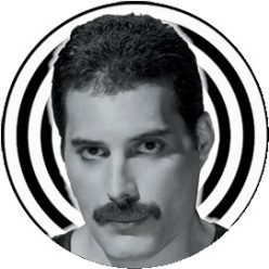 QUEEN: Freddie (nagy jelvény, 3,7 cm)