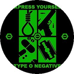 TYPE O NEGATIVE: Express Yourself (nagy jelvény, 3,7 cm)