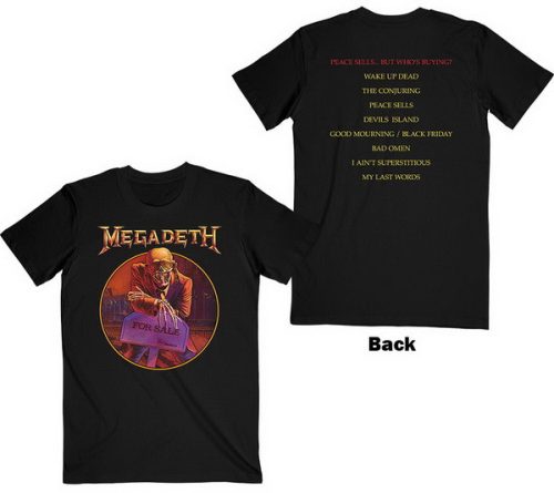 MEGADETH: Peace Sells...Tracklist (póló)