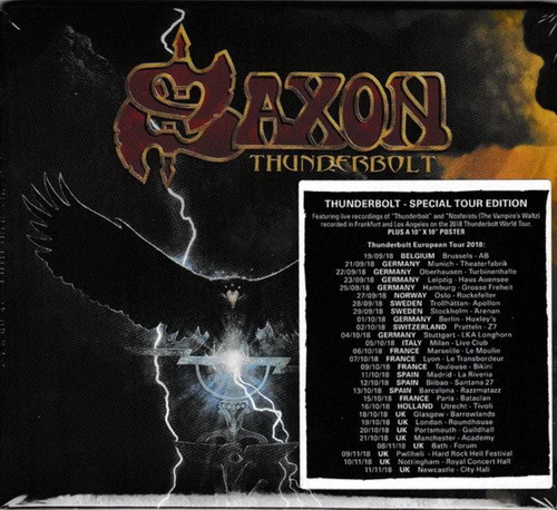 SAXON: Thunderbolt - Tour Edition (CD, +3 bonus, digipack)