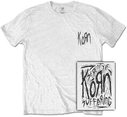 KORN: Scratched Type (white) (póló)