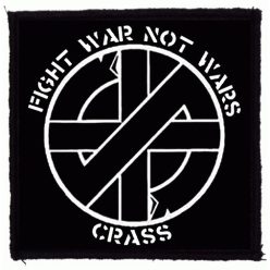 CRASS: Fight War Not Wars (9,5 cm x 9,5 cm)