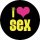 I LOVE SEX (nagy jelvény, 3,7 cm)