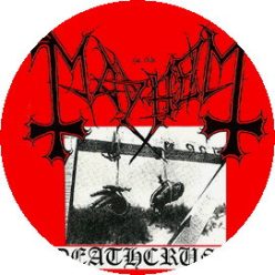 MAYHEM: Deathcrush (nagy jelvény, 3,7 cm)