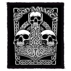 AMON AMARTH: Three Skulls (8 cm x 9,5 cm)