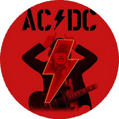 AC/DC: Angus Power Up (nagy jelvény, 3,7 cm) 