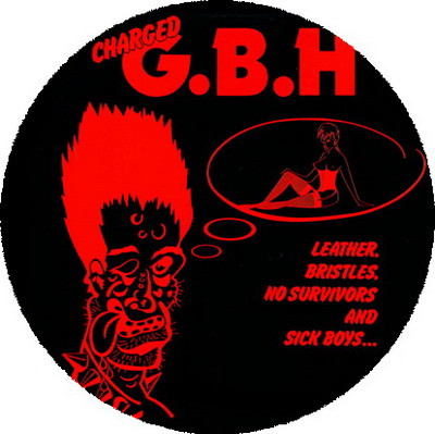 GBH: Leather, Bristles (nagy jelvény, 3,7 cm) 