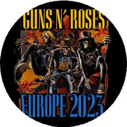 GUNS N' ROSES: Europe 2023 (nagy jelvény, 3,7 cm) 