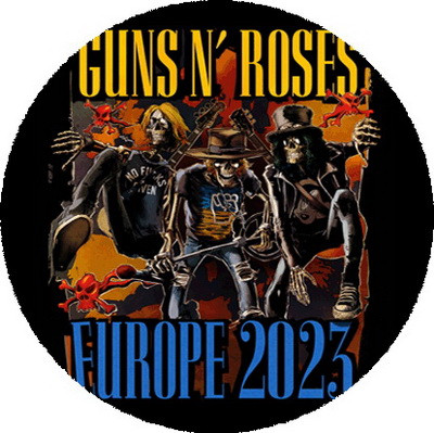 GUNS N' ROSES: Europe 2023 (nagy jelvény, 3,7 cm) 