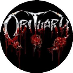 OBITUARY: Logo Skulls (nagy jelvény, 3,7 cm) 