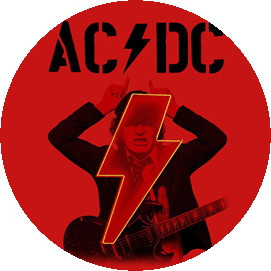 AC/DC: Angus Power Up (jelvény, 2,5 cm) 