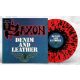 SAXON: Denim And Leather (LP, red/black splatter) (akciós!)