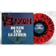 SAXON: Denim And Leather (LP, red/black splatter) 