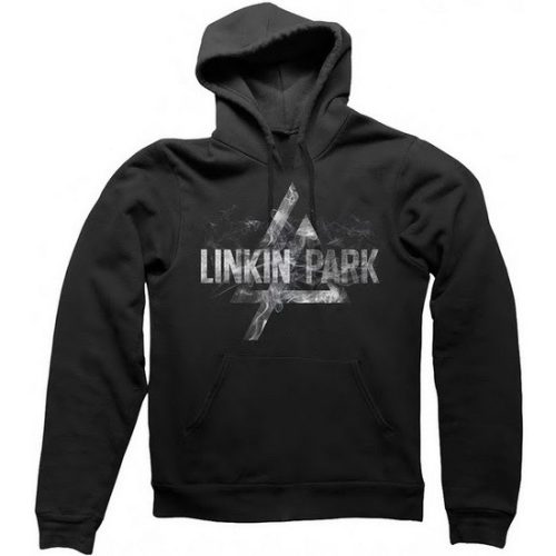 LINKIN PARK: Logo Smoke (kapucnis pulóver, bebújós) 