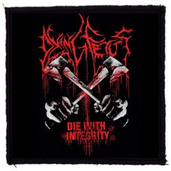 DYING FETUS: Die With Integrity (9,5 cm x 9,5 cm) (patch) 