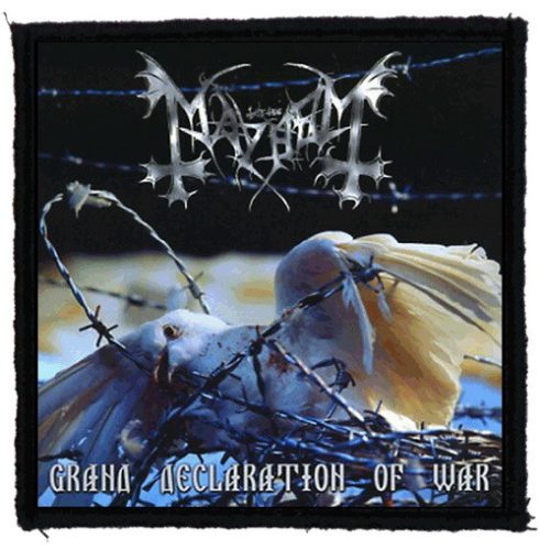 MAYHEM: Grand Declaration Of War (9,5 cm x 9,5 cm) (felvarró) 