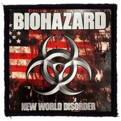 BIOHAZARD: New World Disorder (9,5 cm x 9,5 cm) (felvarró) 