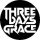 THREE DAYS GRACE: Logo (jelvény, 2,5 cm) 