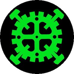 TYPE O NEGATIVE: Gear Logo (jelvény, 2,5 cm) 